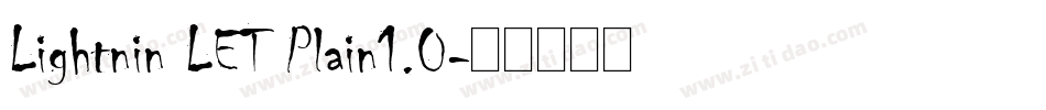 Lightnin LET Plain1.0字体转换